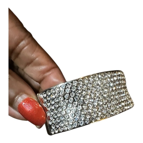Noir Glam Crystal Hinged Cuff Bracelet - NEW - Picture 6 of 10